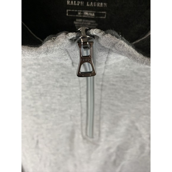 Polo Ralph Lauren Golf Sweater Mens Medium Gray Quarter Zip Logo Preppy Outdoor - Picture 4 of 10